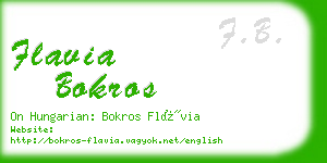 flavia bokros business card